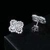 Элегантные серьги-клевер с муассанитами: Серебро 925 пробы, дизайн «Снежинка», элитные роскошные украшения
