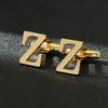 Men's French Shirt Shirt Cuff Links 26 Letters A-Z Cufflinks Gold Color For Men Gift High Quality