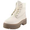 Timberland Женские Премиум Водонепроницаемые Ботинки на Платформе 6 Дюймов Натуральный Нубук A2H3CEX4