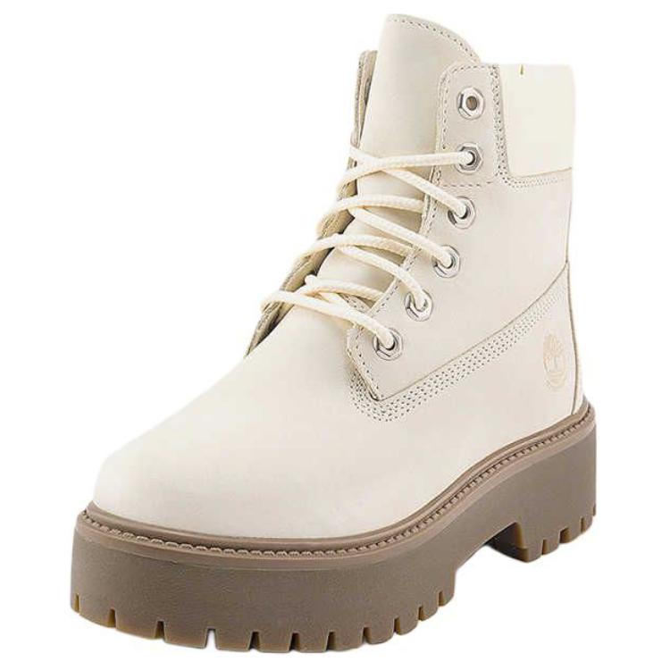 Timberland Женские Премиум Водонепроницаемые Ботинки на Платформе 6 Дюймов Натуральный Нубук A2H3CEX4