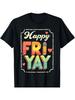 Happy Fri Yay! Teacher Appreciation Womens T-Shirt – Casual Tee with Vibrant Colorful Print Perfect for Casual Attire