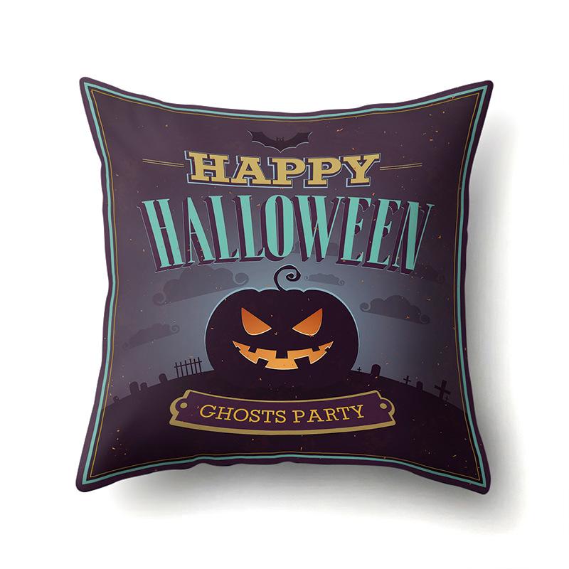 Halloween Pillowcase Car Waist Pillow Pumpkin Sofa Cushion Cover Office Home Living Room Pillowcase