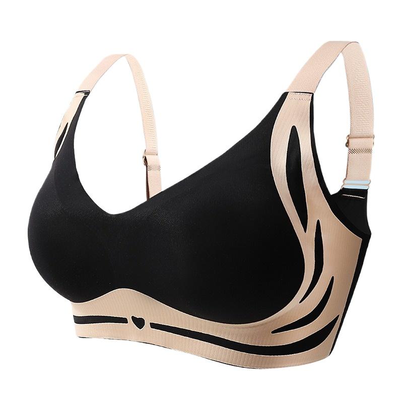 L-4XL PLUS Women's Push Up Bra Seamless Wireless Bra Large Size Underwear