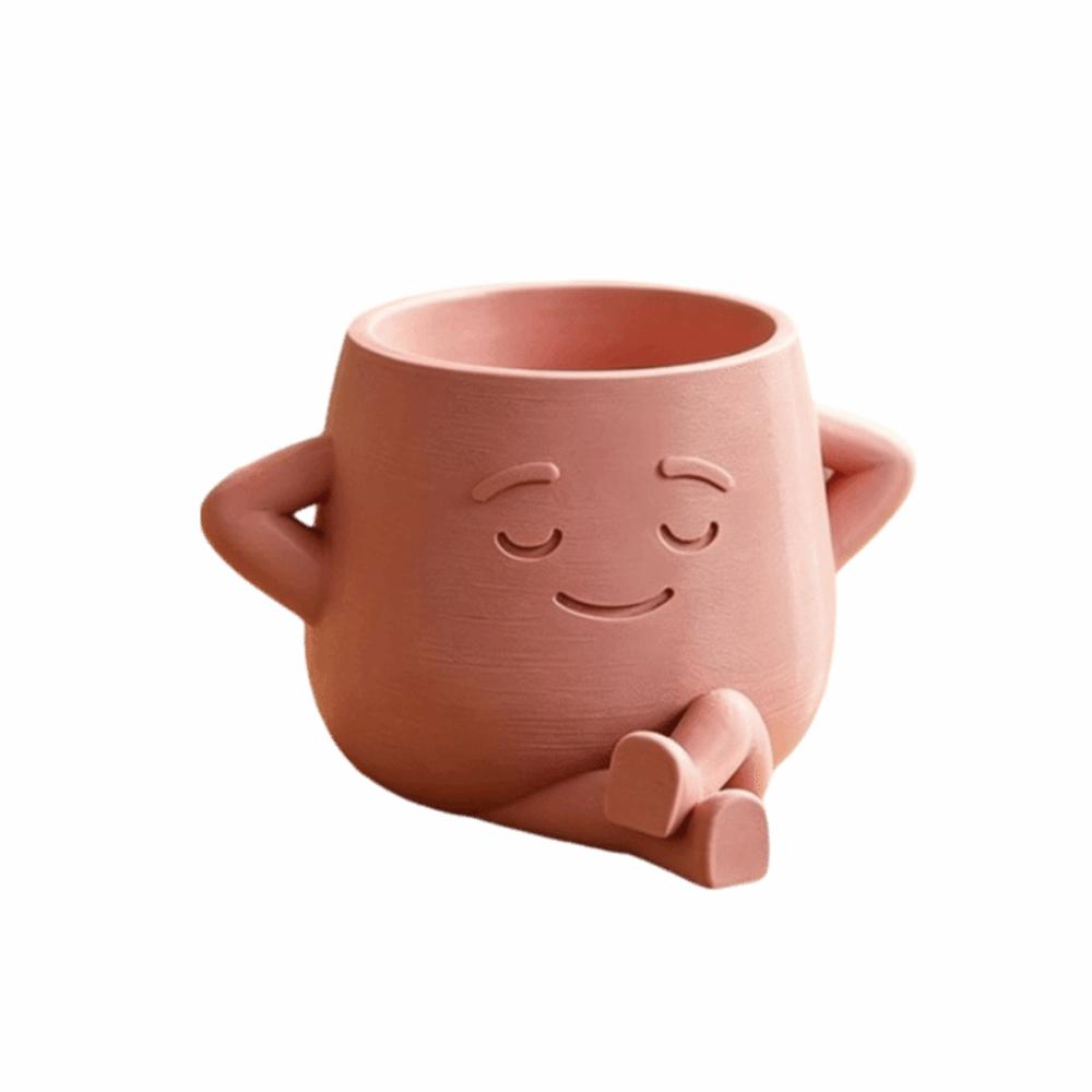 Stylish Design Head Planter Mini Size Desktop Decoration Landscape Plant Pot Home Decor