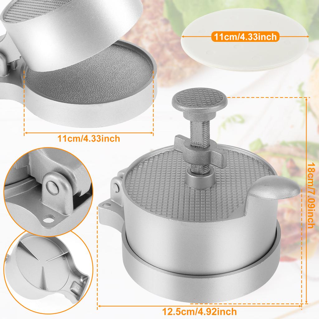 Пресс для бургеров со 100 листами бумаги для котлет, регулируемая толщина, антипригарная форма для приготовления котлет для гамбургеров, для гриля, приготовления пищи, кухонный инструмент