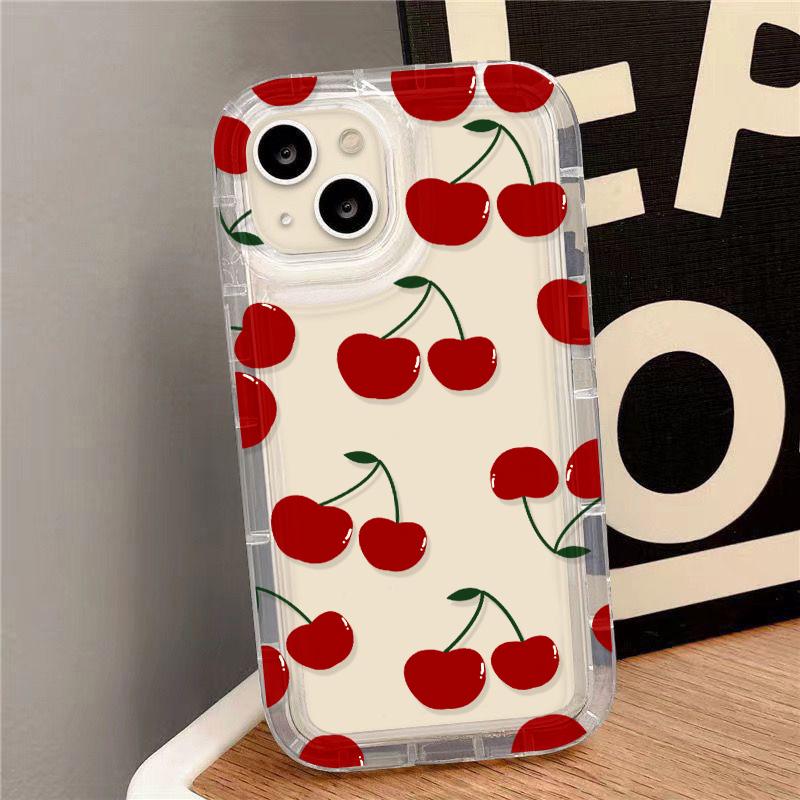 Cherry Y2k Phone Case for Xiaomi Redmi 12C 10 10C 9 9A 9C 9T K40 Note 13 12 11 Pro Plus 4G 5G Clear Back Cover