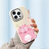 Little Pink Monster Liquid Silicone Phone Case for Samsung Galaxy S24 S23 S20 FE Plus Ultra Note 20 10 A51 A52 A54 A73 Shockproof Soft Cover Casing