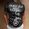 2024\25 Hot-selling 3D Printed Short-sleeved Retro Classic Men's Street Motorcycle Shirt Large-sized T-shirt