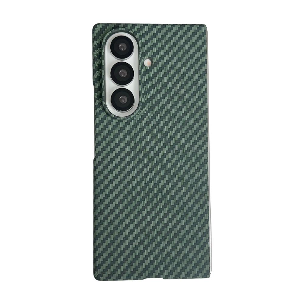 Премиальный чехол с узором из углеродного волокна и кевлара для Samsung Galaxy Z Fold 7 6 5 4 3, противоударный, невидимая магнитная зарядка, защитная крышка