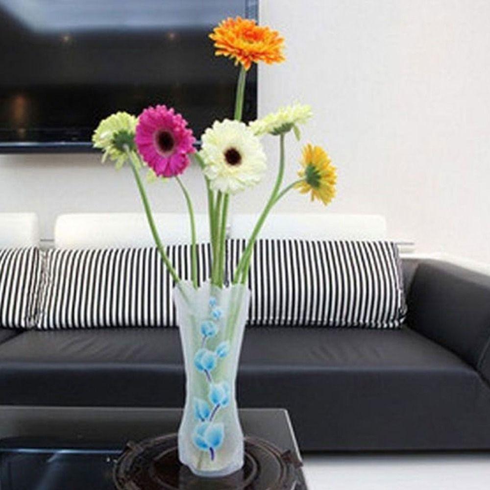 Мультяшная ваза для цветов, складная, многоразовая, удобная для хранения, симпатичная, складная ваза из ПВХ, цвет случайный, креативная, прочная, для свадебной вечеринки, настольная