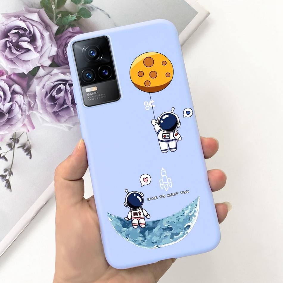 Чехол для Vivo V21e Чехол Vivo V21E 4G V 21E V2061 Милый Мультяшный Конфетный Цвет Мягкий Силиконовый ТПУ Задняя Крышка Телефона