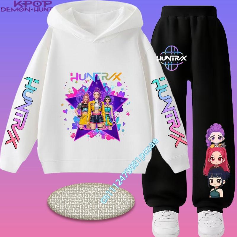 2026 Girls' Casual Top and Boy's Hooded Jacket Set. Boys' Sports Shirt with Cartoon Print. Autumn/Winter Long-sleeved Pants.