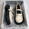 Модные белые черные симпатичные женские туфли Kawaii Leather High On Platform Женская обувь Light Offers Стильная осенняя повседневная обувь по низкой цене A