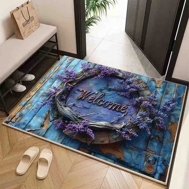 Домашний коврик в американском стиле для входной двери, скребущий грязь и почву, грязеотталкивающий, коврик из хрустального бархата, бытовой коврик, за которым легко ухаживать