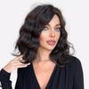 Heat-Resistant Synthetic Fiber Wig for Women - Natural Looking Medium-Length Wavy Bob,Youthful Appearance, Lightweight & Comfortable Fit