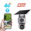 V380Pro AOV Солнечная 4G Уличная Водонепроницаемая 360-градусная Удаленный Мониторинг Бинокулярная Камера