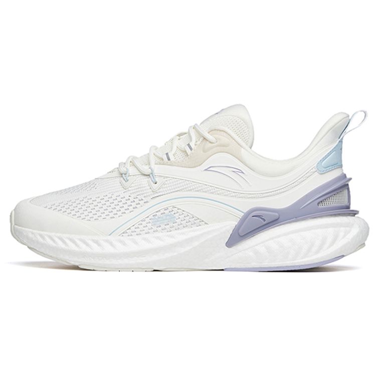 Anta Mars Foam Breathable Low-Top Running Shoes Women Sneaker Ivory Purple 122215570R-3