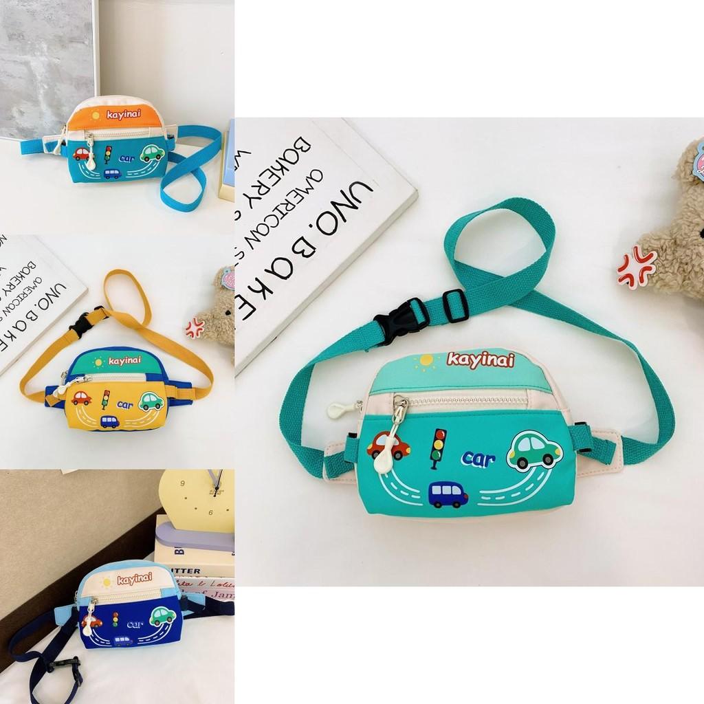 Adorable Cartoon Car Design Kids Backpack With Lightweight Nylon Fabric For Preschoolers