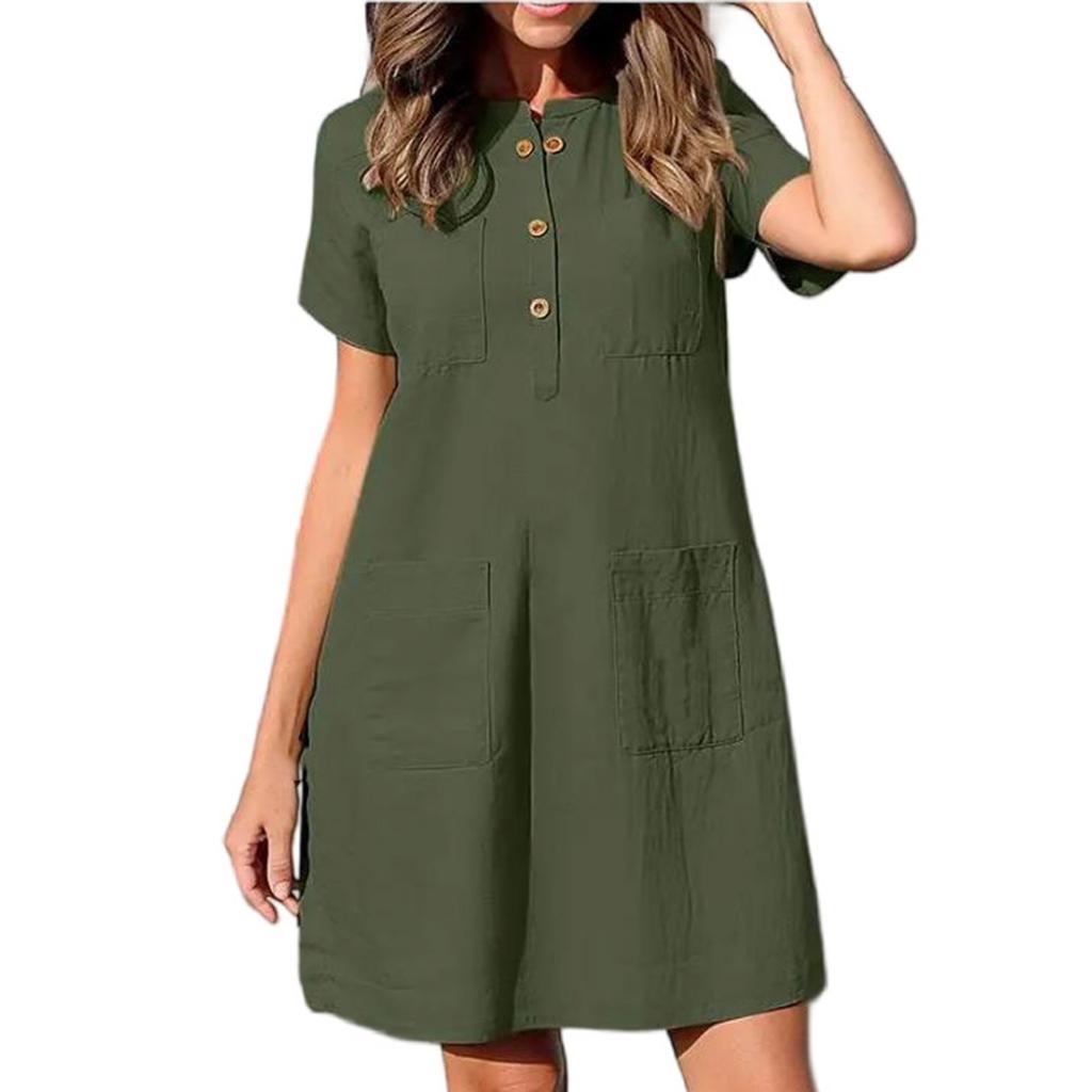 Женский повседневный сарафан длиной до колена, модное удобное платье