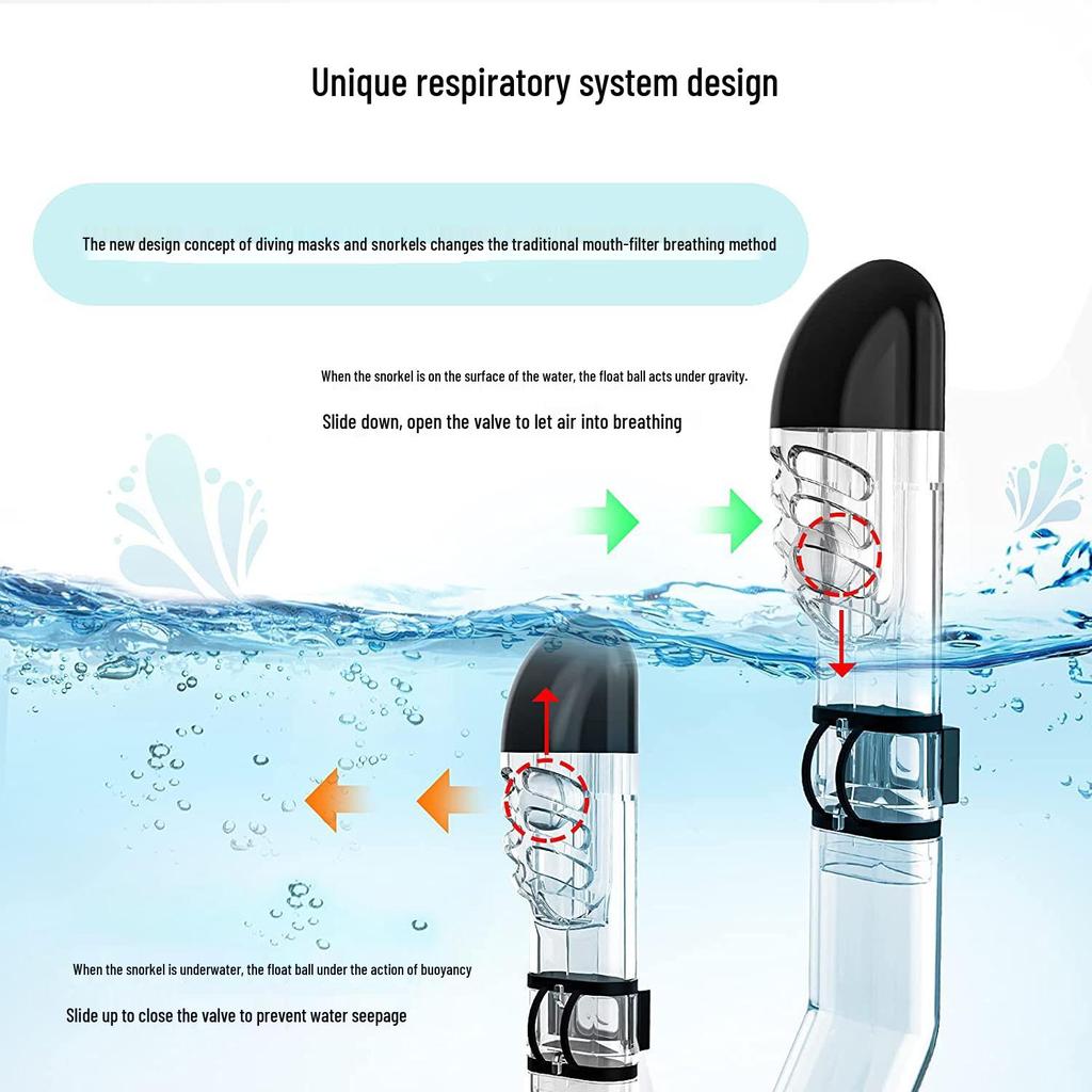 Waterproof Anti-Fog Detachable Diving Mask with Nose Breathing