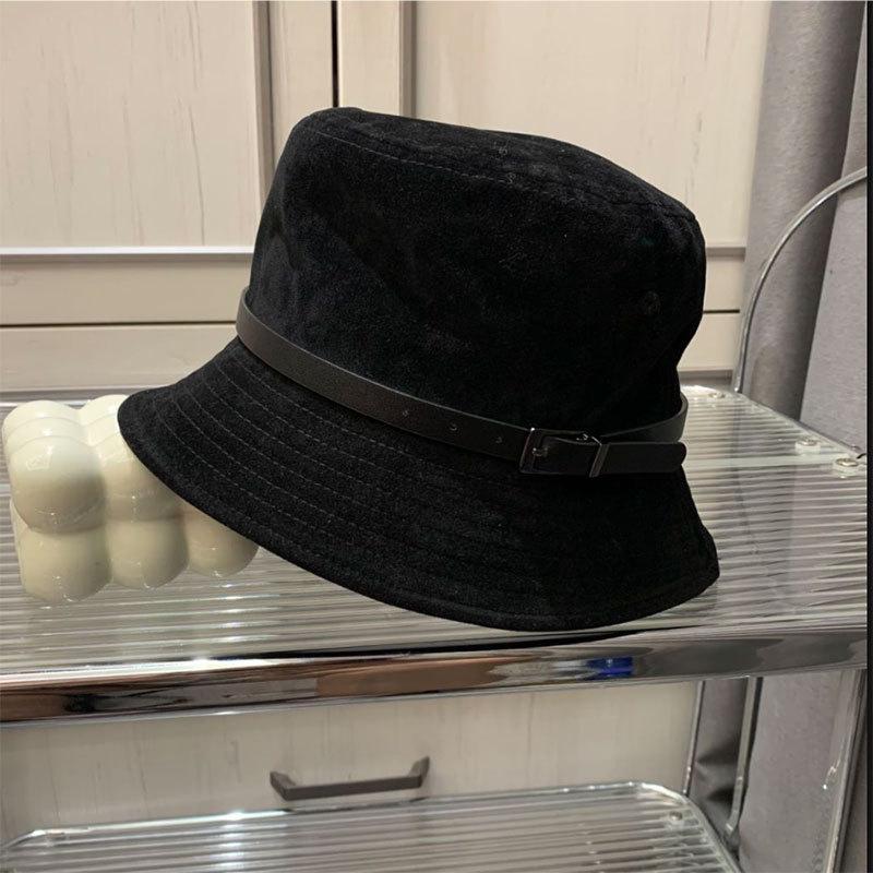 Basin Hat Tide Bucket Hat Women's Casual Versatile Breathable Autumn and Winter Suede Sunscreen Sun Hat Face Cover Big Edge Hat