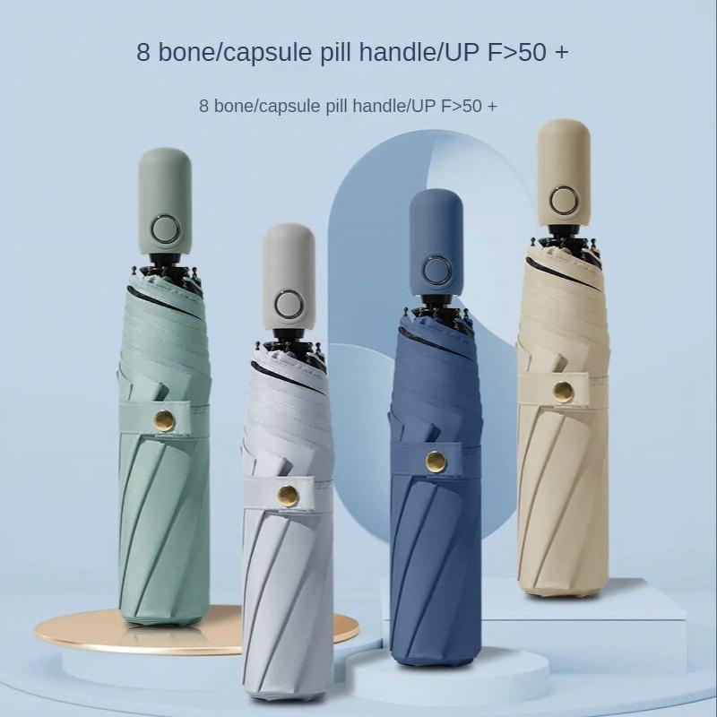 Auto Open & Close Small Travel Umbrella Compact for Backpack-Umbrellas for Rain,Windproof Lightweight Strong Mini Portable Umbrellas for Men and Women