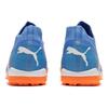 Puma Future Match Круглый носок Шнуровка TT (Резиновые шипы) Мужские футбольные бутсы для искусственного газона, сине-оранжевые, 107184-01