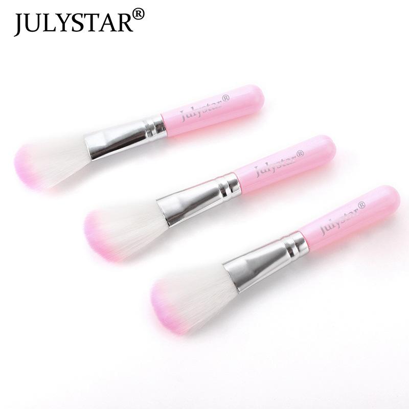 Auguststar, 1 шт., красивая розовая точечная одинарная кисточка для макияжа с румянами для начинающих, простая в использовании портативная кисть для инструментов для макияжа