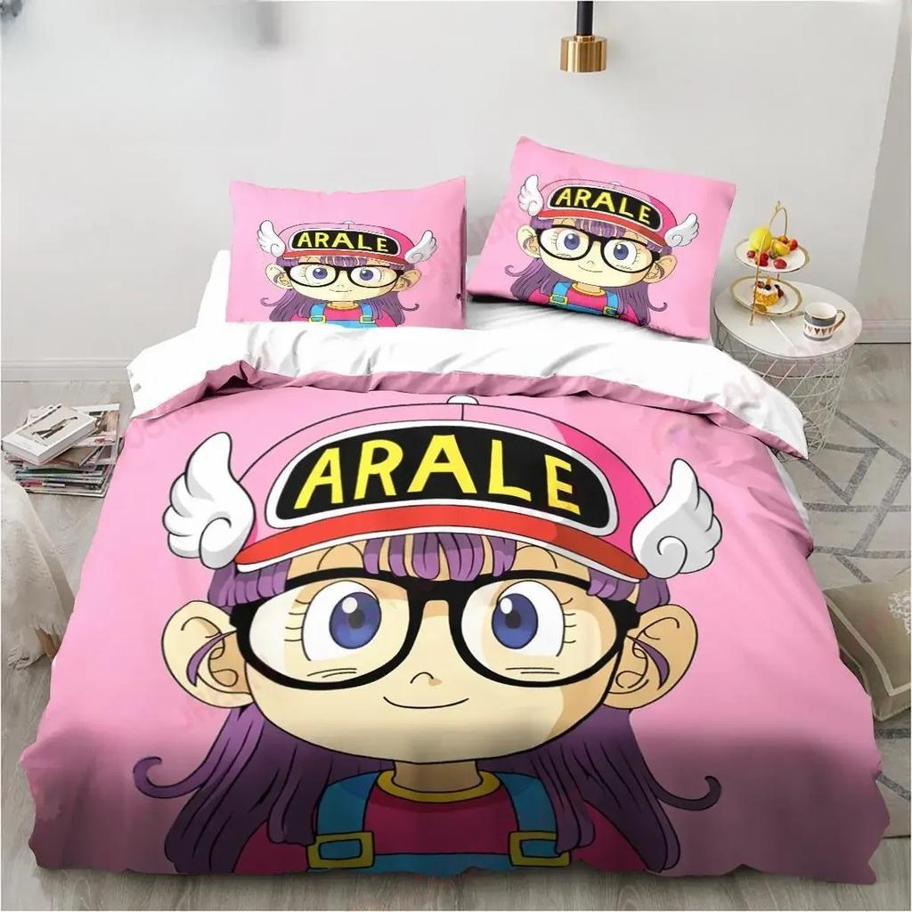 Новый милый мультяшный набор постельного белья DR S-Slump Arale Аниме King Twin Double Микрофибра Пододеяльник