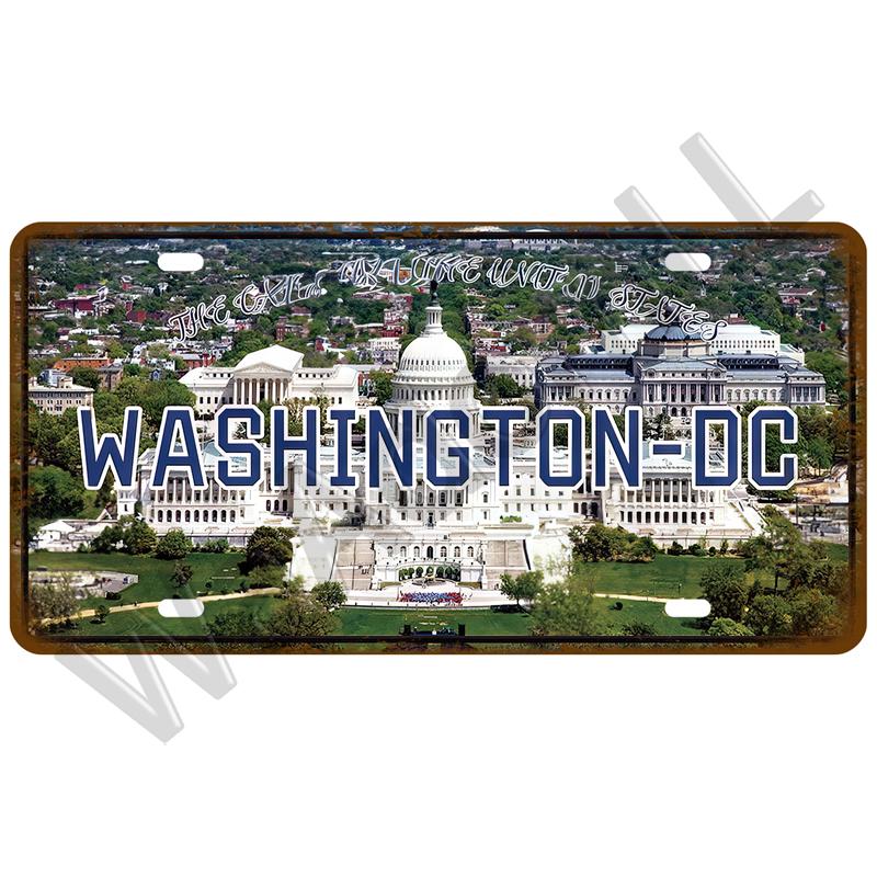 Городской штат Винтаж жестяная вывеска жесть пластина ретро металлический знак плакат для бара паба клуба мужская пещера гараж настенное украшение арт декор