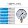TS-60-6 60mm Large Dial Pressure Gauge 0-6 Bar Water/Gas/Air Pressure Gauge Compressor 1/4'' NPT Bottom Mount