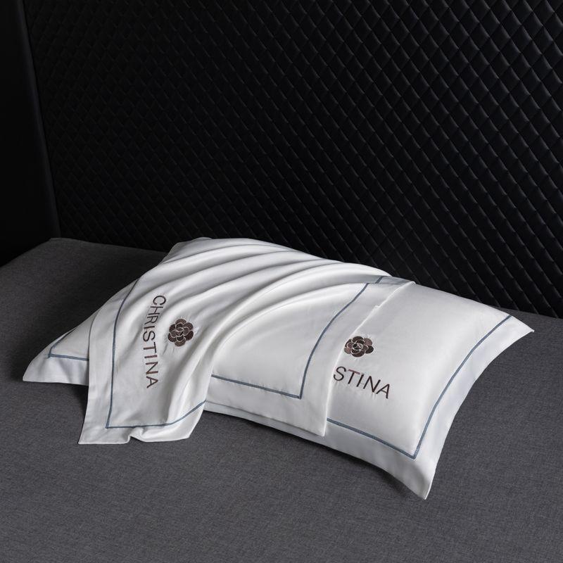 Наволочка в скандинавском стиле, летняя, холодная, шелковая, удобная, дышащая, для спальни, 48*74 см, вышивка, мягкая