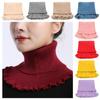 Fashion With Wooden Ears Detachable Scarf Turtleneck Knitted Fake Collar Warm