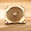 1/4Pcs Wooden Kinetic Coasters Farmhouse Rustic Heat-resistant Coffee Mug Cup