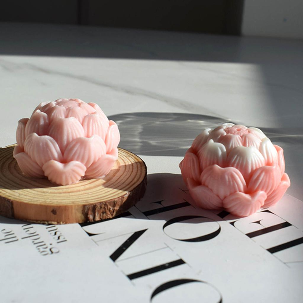 Candle Mould Resin Casting Molds DIY 3D Silicone Mould Lotus Flower Candle Mold Silicone Handicrafts Candle Making Mold