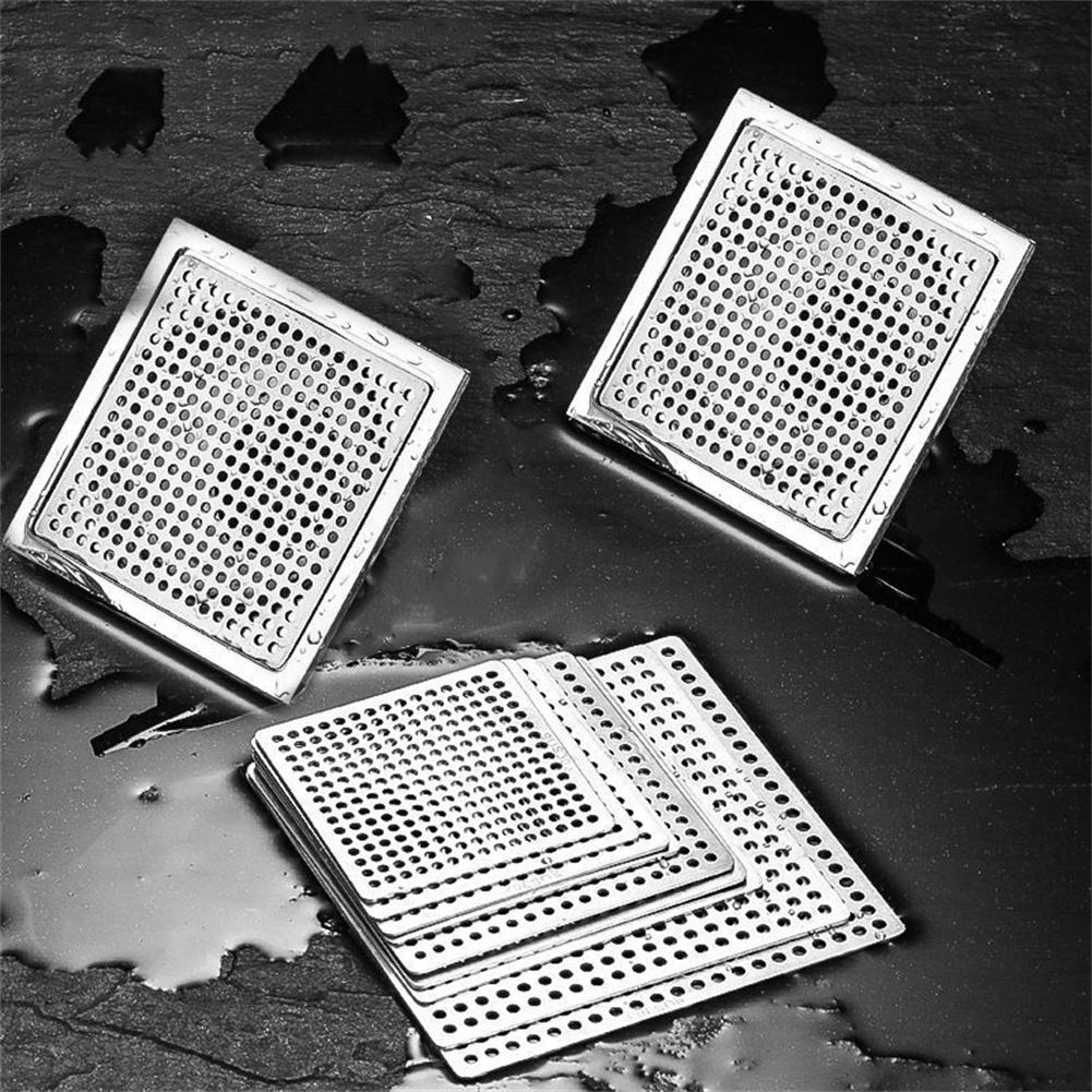 Квадратный сливной фильтр из нержавеющей стали для ванной, душа, раковины, с крышкой для волос, 7/7,5/8/9,2/9,8/11,5/12,5 см, 15 см, аксессуар для ванной