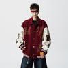 Модная Ретро Бейсбольная Куртка Color Block для Пар – Вышитый Унисекс Стиль