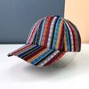 Новая бейсболка из ткани в полоску-решетку, повседневная летняя солнцезащитная кепка