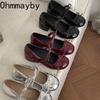 New Spring Autumn Thick Heel Women Mary Jane Shoes Fashion Butterfly-knot Height Increase Shoes Ladies Elegant Party Dress Pumps