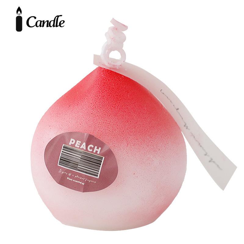 Свечи с ароматом персика, ароматические свадебные сувениры, креативный подарок, имитация фруктов, милый воск для моделирования