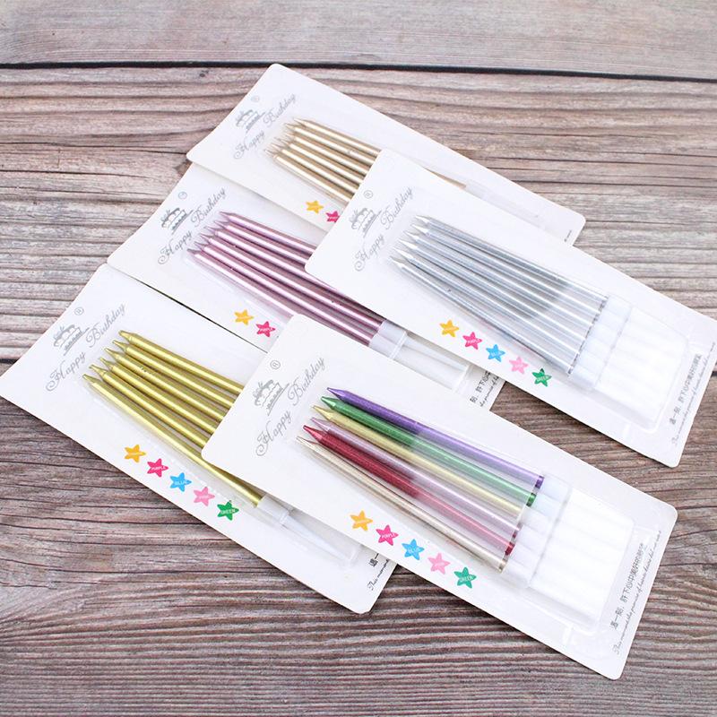 Новая высококлассная B13 позолоченная свеча-карандаш свеча для торта на день рождения свеча на день рождения свеча золотого цвета шампанского