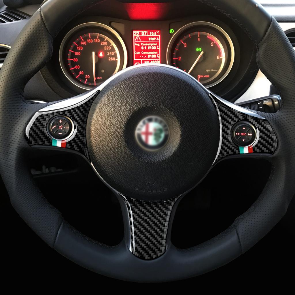 Накладка на руль автомобиля из углеродного волокна для Alfa Romeo 159 939 Brera Spider 2005 2006 2007 2008 2009 2010 2011