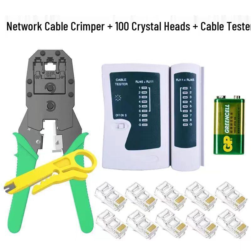 Professional Multifunctional Network Cable Crimper & Tester Set for Cat 5/6