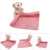Милый медведь плюшевая соска-одеяло безопасности мягкая детская игрушка подарок новорожденному розовый