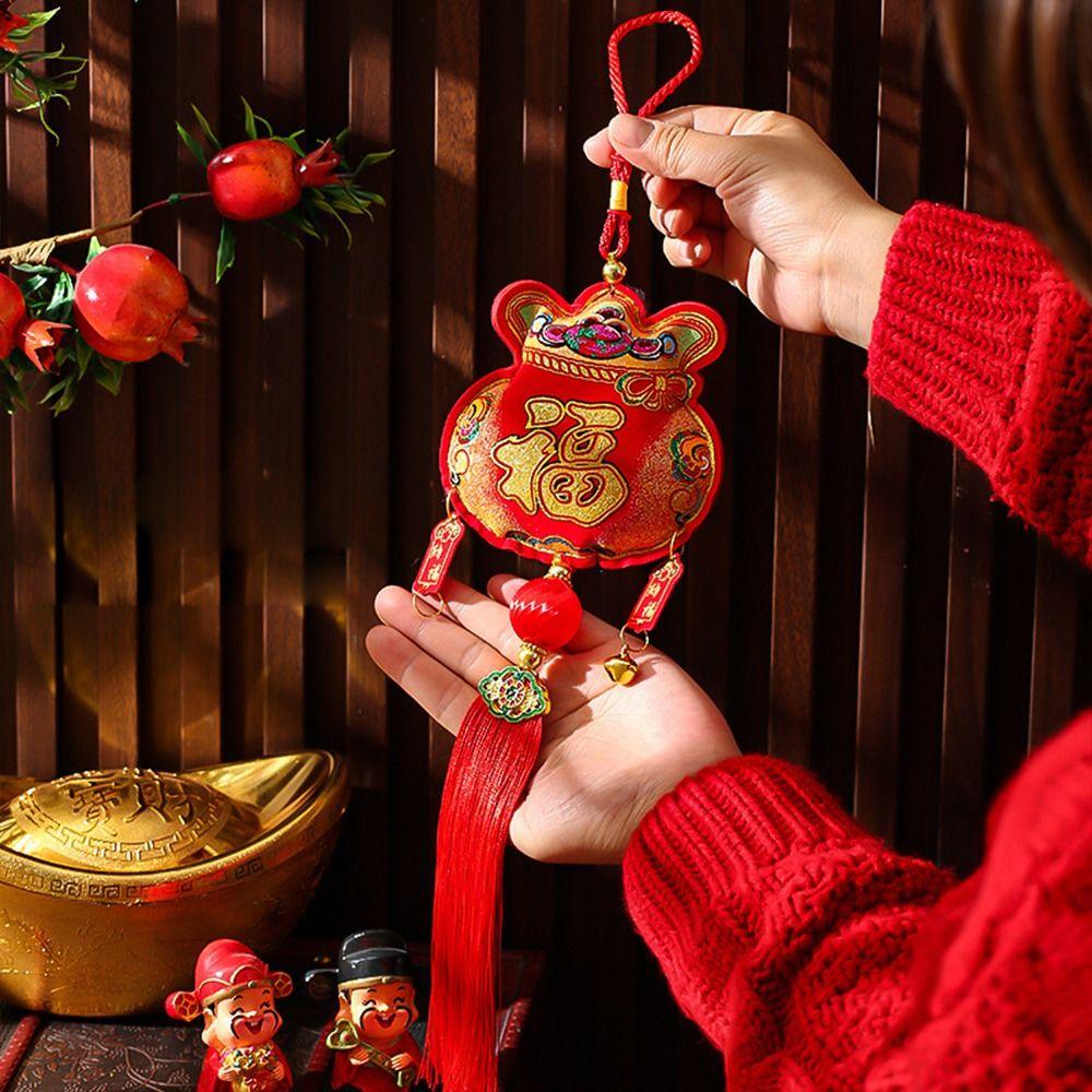 Best Wishes Chinese New Year Pendants Good Fortune New Year Hanging Ornaments Living Room