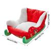 Christmas Decorations Sled Shaped Dog Bed Santa Pets Bed Festive Plush Cozy Cat Nest Christmas Themed Pet Doggy Sleeping Bed