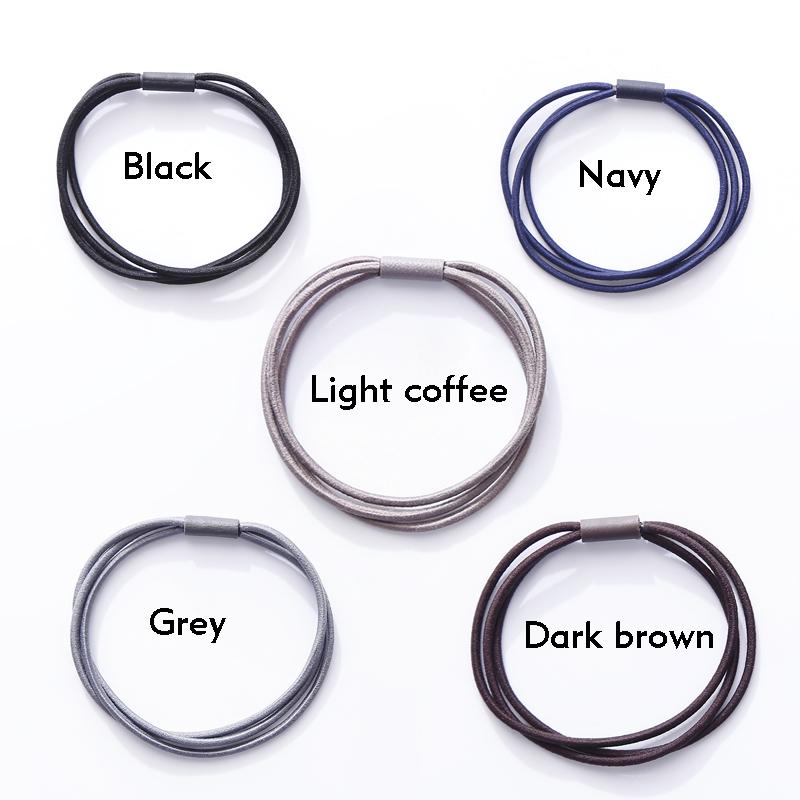 5Pcs/Lot Fashion Women Girls Rubber Bands Ponytail Holder Three-layer Elastic Hairbands Simple Solid Hair Accessories Scrunchie