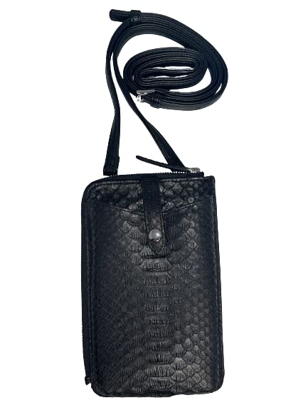 Smartphone Shoulder Pochette with Wallet Function Travel Pochette 3WAY Vertical Python Genuine Leather Snakeskin Snakeskin Snakeskin Smartphone