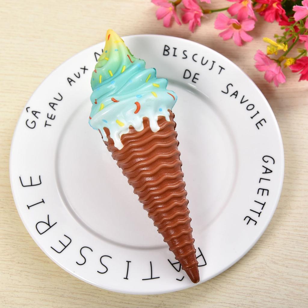 Squishies Красочное мороженое Squishy Slow Rising Soft Creative Squeeze Toy Моделирование снятия стресса Забавный рождественский подарок Игрушка для детей