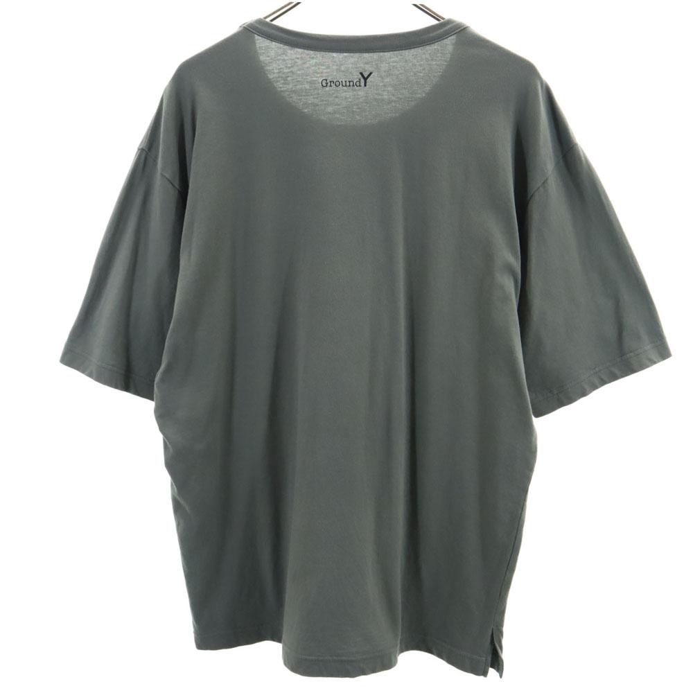 Футболка с рукавом три четверти Ground Y 3 Хаки-серый Youji Yamamoto Мужская Б/У
